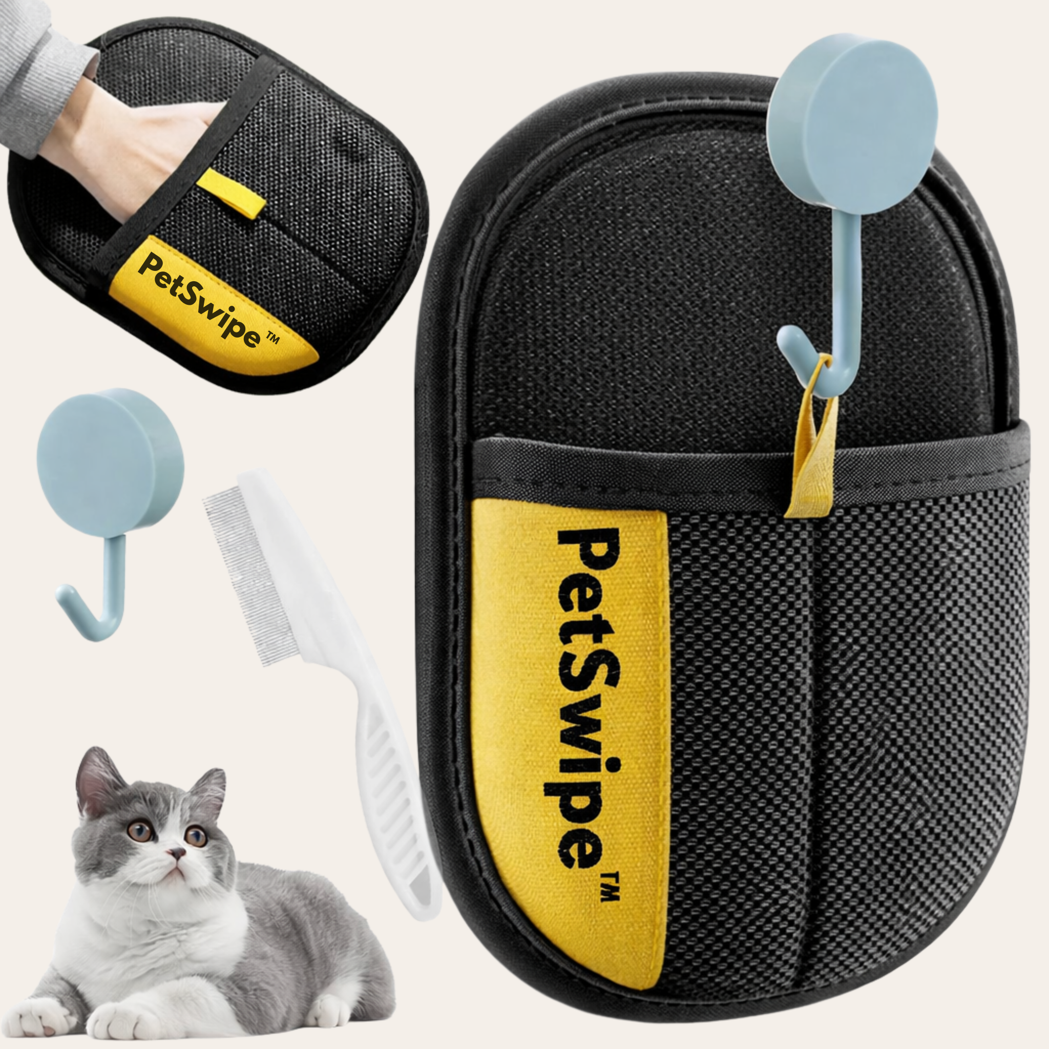 PetSwipe™ -  Quick and easy pet hair removal